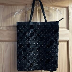 Cache Black Studded Tote Bag
